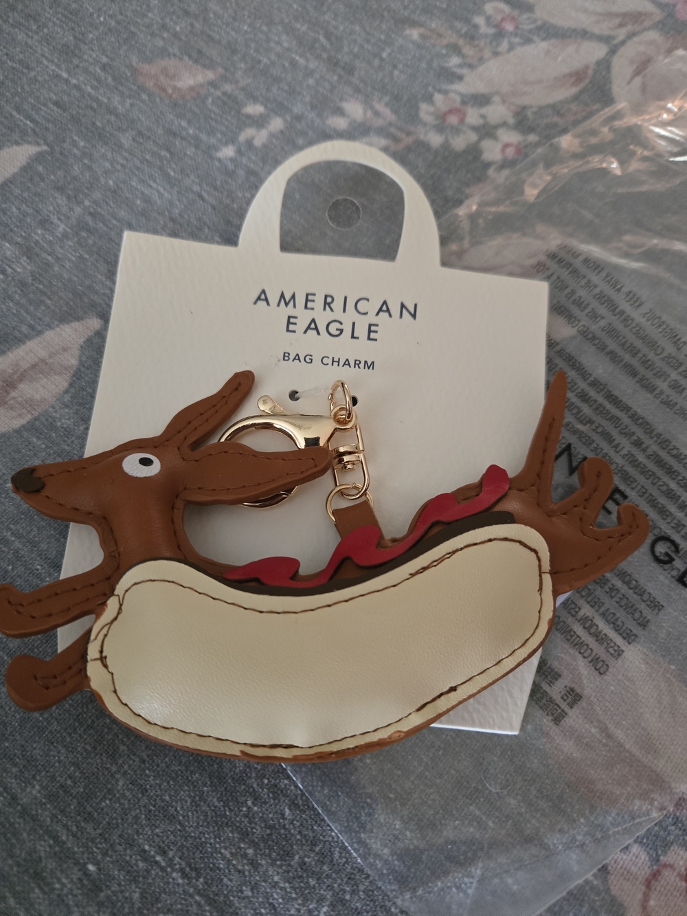 American Eagle Outfitters Bag Charm - White, Brown